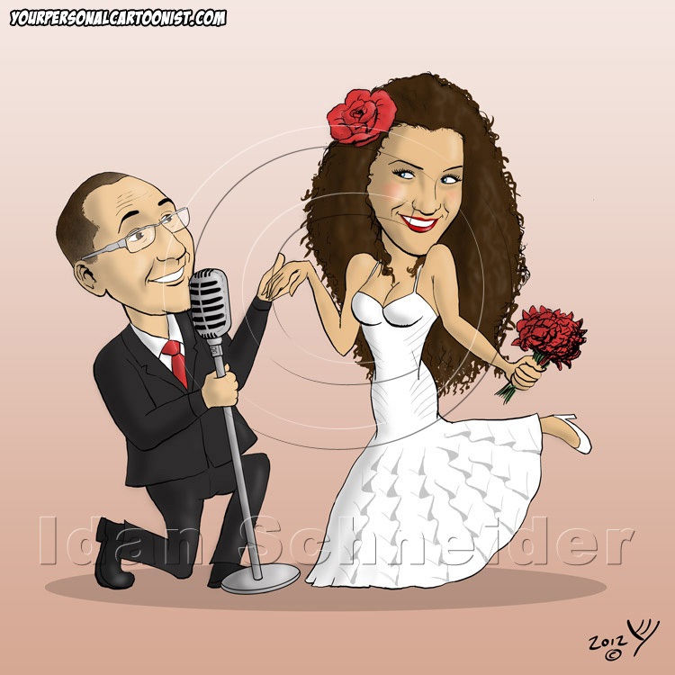 Wedding Caricature - Serenading