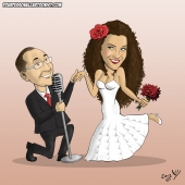 Wedding Caricature - Serenading