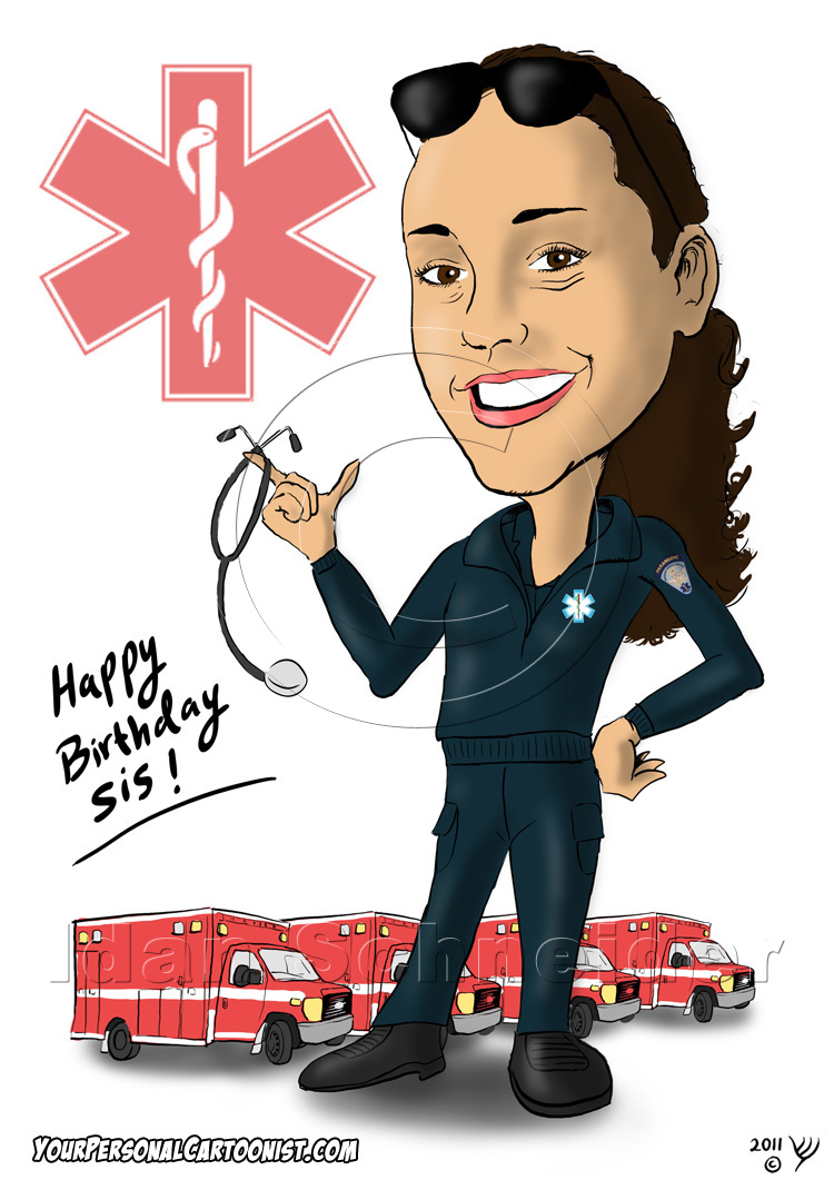 Caricatures From Photos - The Paramedic